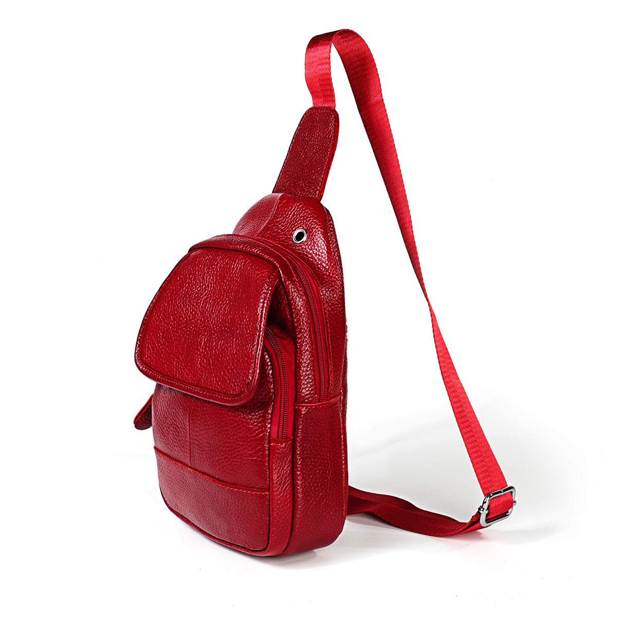 Genuine Leather Sling Backpack, Multipurpose Crossbody Shoulder Bag Travel Chest Bag Hiking Daypack